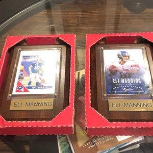 Bundle of 2 Eli Manning wall plaques